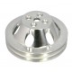 Polished Aluminum BB Chevy V8 Double Groove Pulley - SWP Upper